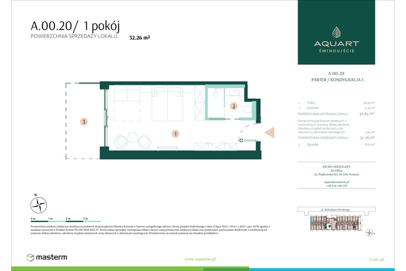 Apartament wakacyjny 32,26 m², parter, oferta nr A/00/20