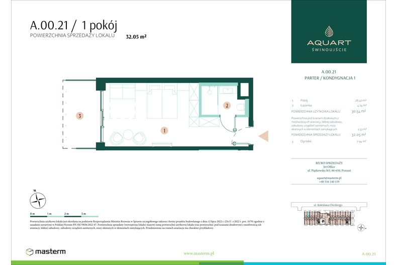 Apartament wakacyjny 32,05 m², parter, oferta nr A/00/21