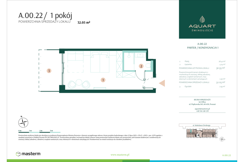 Apartament wakacyjny 32,05 m², parter, oferta nr A/00/22