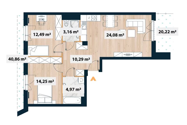 Mieszkanie 73,59 m², parter, oferta nr A/Sok-D.00.01