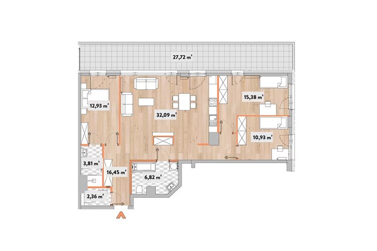 Mieszkanie 100,95 m², piętro 1, oferta nr A/D-A.01.04