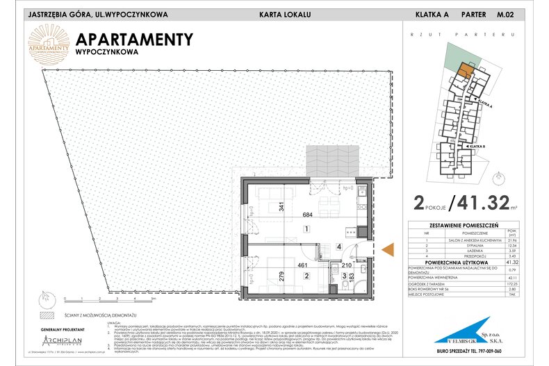 Apartament wakacyjny 41,32 m², parter, oferta nr MN02