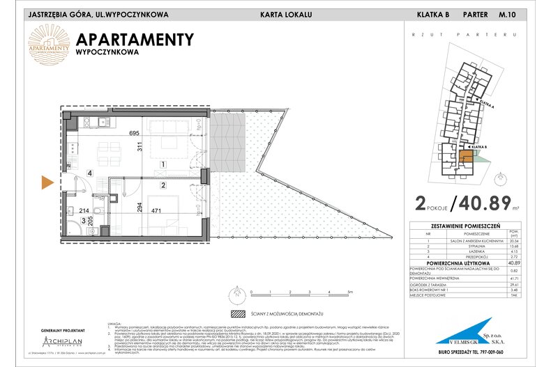 Apartament wakacyjny 40,89 m², parter, oferta nr MN10