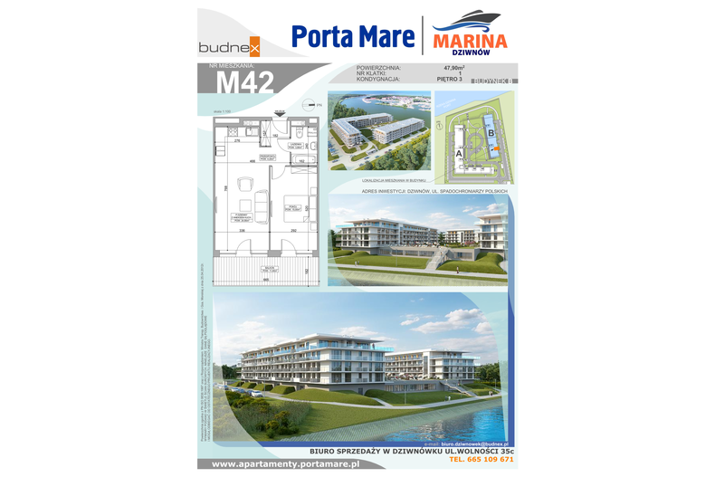 Apartament wakacyjny 47,90 m², piętro 3, oferta nr B.1.M42