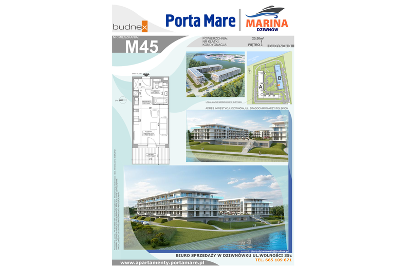 Apartament wakacyjny 25,50 m², piętro 3, oferta nr B.1.M45