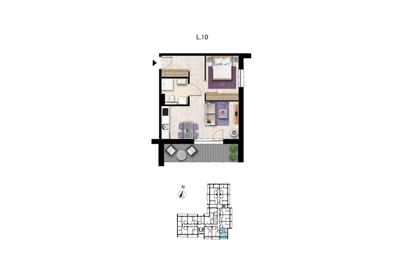 Apartament wakacyjny 38,54 m², parter, oferta nr L 10