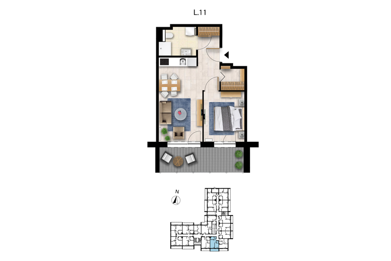 Apartament wakacyjny 40,57 m², parter, oferta nr L 11