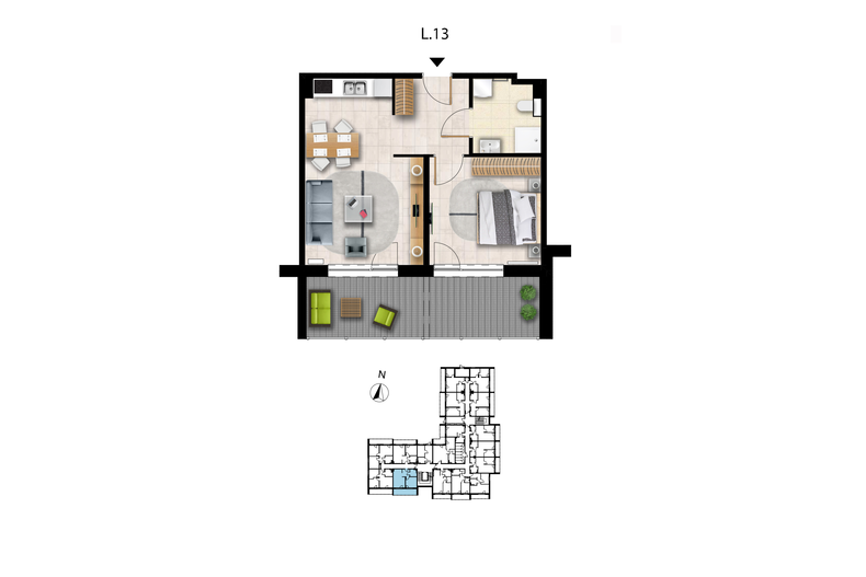 Apartament wakacyjny 45,66 m², parter, oferta nr L 13