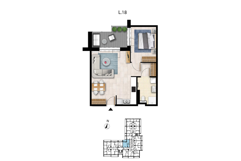 Apartament wakacyjny 48,35 m², piętro 1, oferta nr L 18