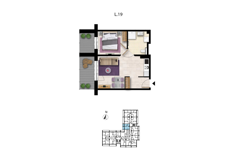 Apartament wakacyjny 37,47 m², piętro 1, oferta nr L 19