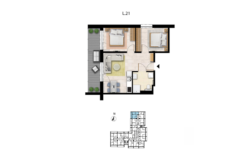 Apartament wakacyjny 48,71 m², piętro 1, oferta nr L 21