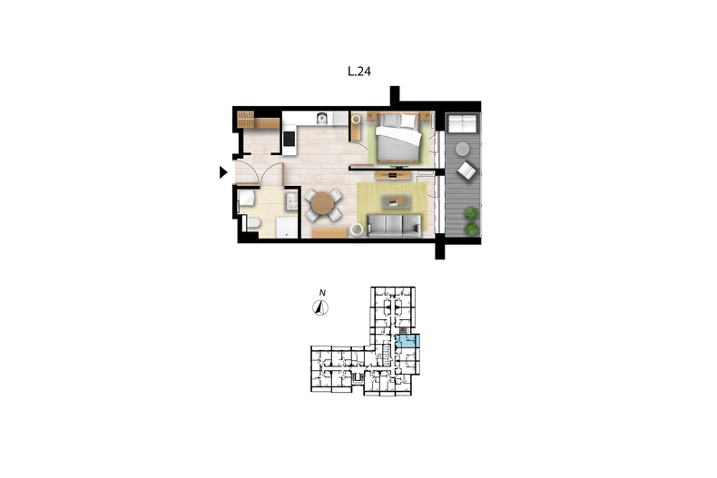 Apartament wakacyjny 38,00 m², piętro 1, oferta nr L 24