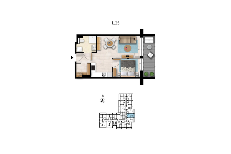 Apartament wakacyjny 38,28 m², piętro 1, oferta nr L 25