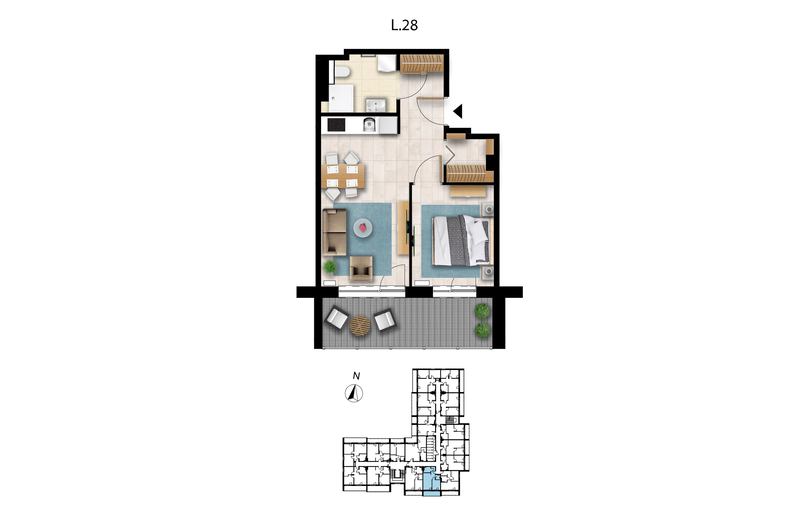 Apartament wakacyjny 40,37 m², piętro 1, oferta nr L 28