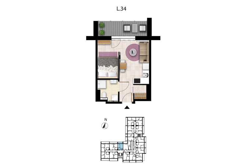 Apartament wakacyjny 27,07 m², piętro 2, oferta nr L 34