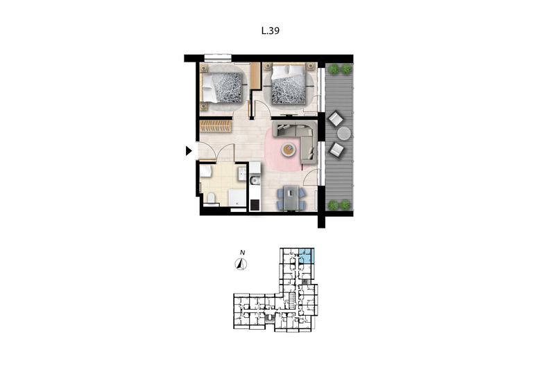 Apartament wakacyjny 44,51 m², piętro 2, oferta nr L 39