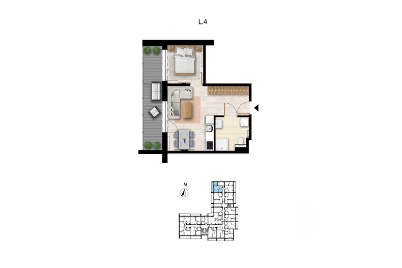 Apartament wakacyjny 34,81 m², parter, oferta nr L 4