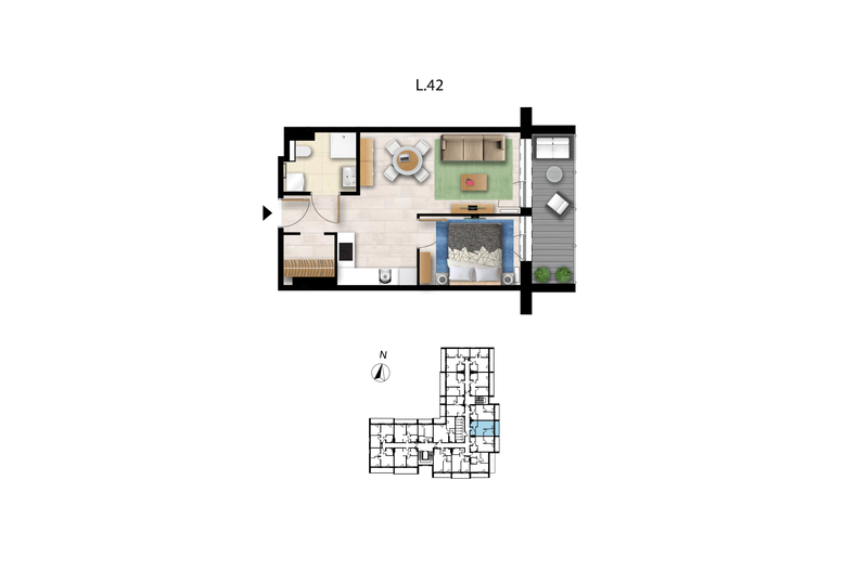 Apartament wakacyjny 38,14 m², piętro 2, oferta nr L 42
