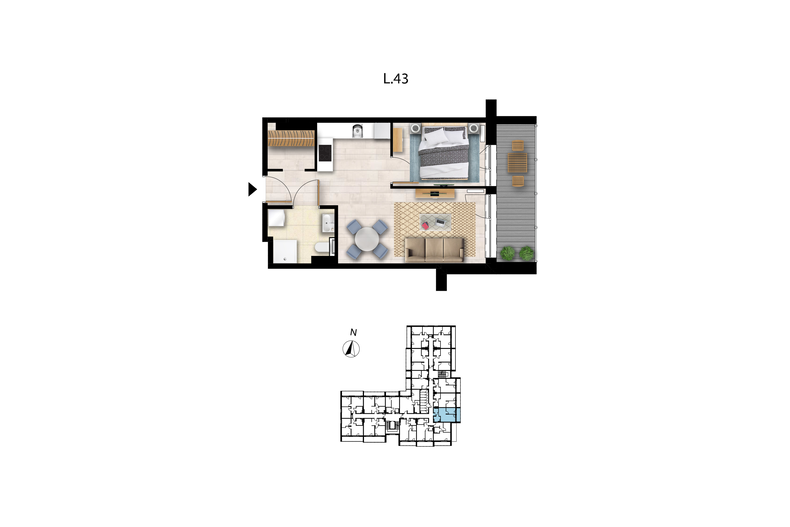 Apartament wakacyjny 38,19 m², piętro 2, oferta nr L 43
