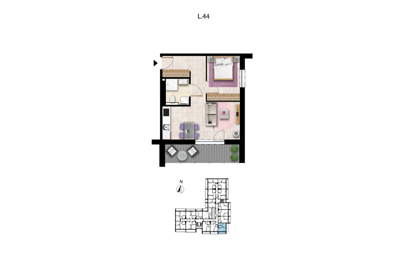 Apartament wakacyjny 38,21 m², piętro 2, oferta nr L 44