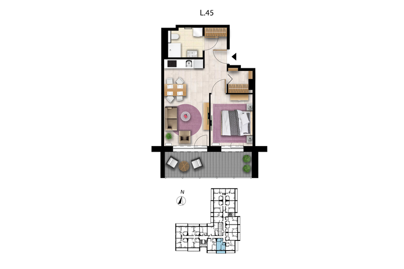 Apartament wakacyjny 40,16 m², piętro 2, oferta nr L 45