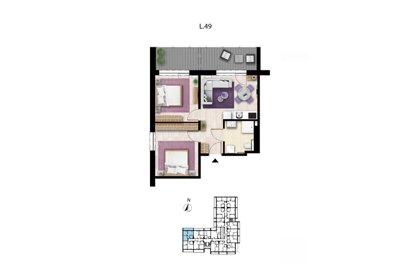Apartament wakacyjny 48,84 m², piętro 2, oferta nr L 49