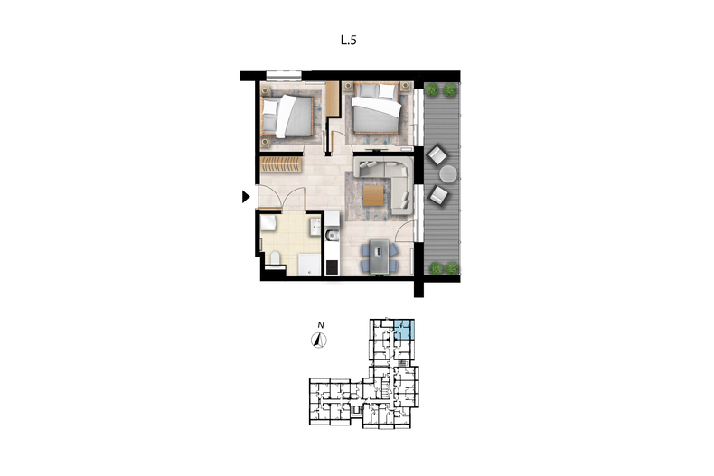 Apartament wakacyjny 44,89 m², parter, oferta nr L 5