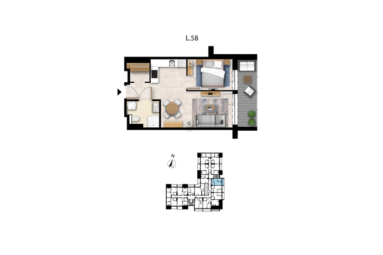 Apartament wakacyjny 37,71 m², piętro 3, oferta nr L 58