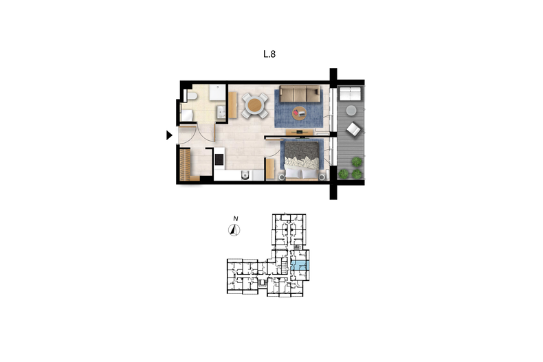Apartament wakacyjny 38,43 m², parter, oferta nr L 8