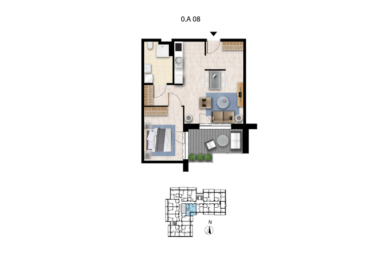 Apartament wakacyjny 48,51 m², parter, oferta nr 0.A.8.