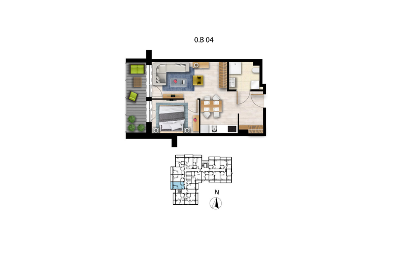 Apartament wakacyjny 38,40 m², parter, oferta nr 0.B.4.