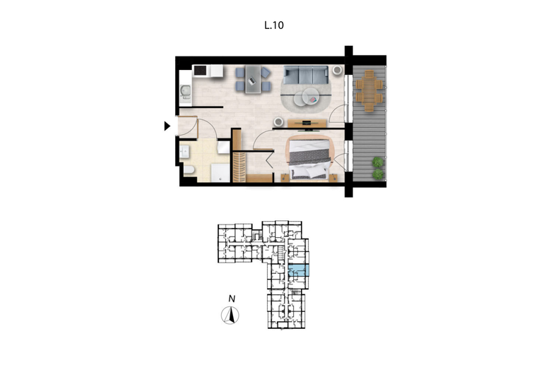 Apartament wakacyjny 42,75 m², parter, oferta nr L10