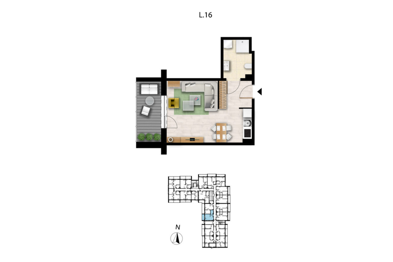 Apartament wakacyjny 30,57 m², parter, oferta nr L16