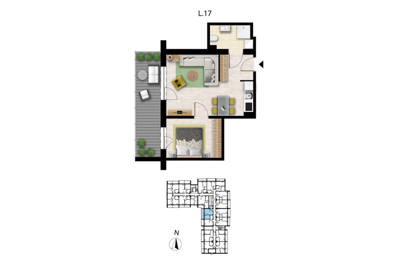 Apartament wakacyjny 39,60 m², parter, oferta nr L17