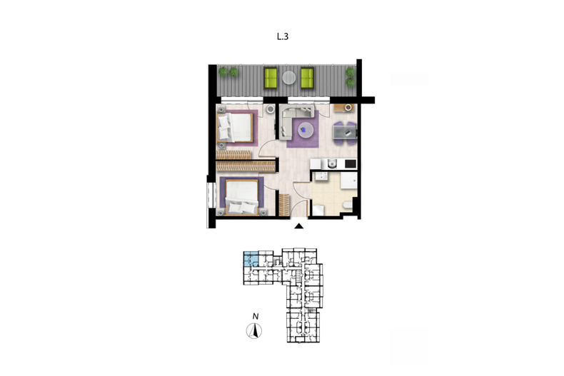 Apartament wakacyjny 45,28 m², parter, oferta nr L3