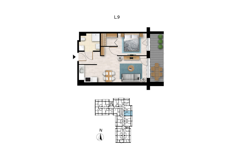 Apartament wakacyjny 42,75 m², parter, oferta nr L9