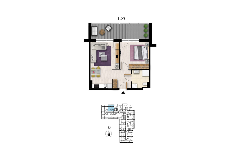 Apartament wakacyjny 45,50 m², piętro 1, oferta nr L23