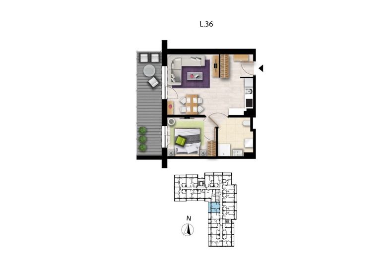 Apartament wakacyjny 40,25 m², piętro 1, oferta nr L36