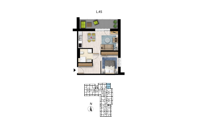 Apartament wakacyjny 38,09 m², piętro 2, oferta nr L45