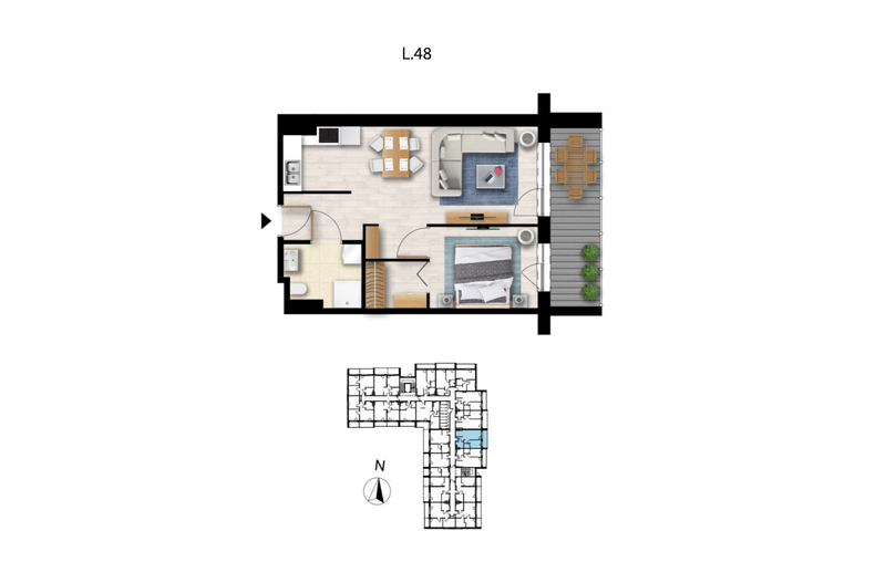 Apartament wakacyjny 42,34 m², piętro 2, oferta nr L48