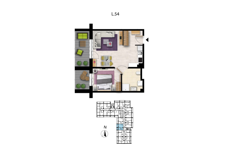Apartament wakacyjny 40,78 m², piętro 2, oferta nr L54