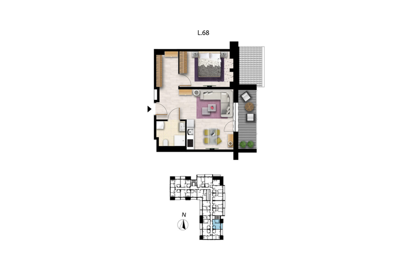 Apartament wakacyjny 36,77 m², piętro 3, oferta nr L68
