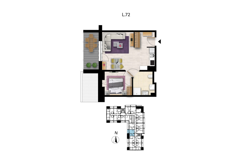 Apartament wakacyjny 36,41 m², piętro 3, oferta nr L62