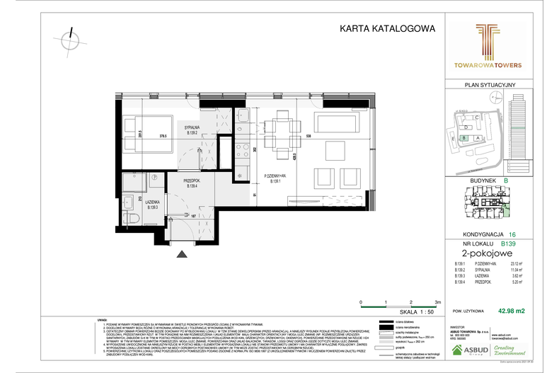 Apartament 42,98 m², piętro 16, oferta nr B.139