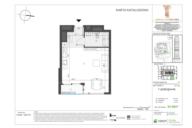 Apartament 35,22 m², piętro 12, oferta nr A.120