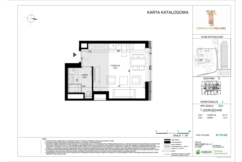 Apartament 31,74 m², piętro 4, oferta nr B.024