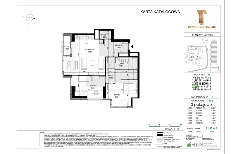 Apartament 81,22 m², piętro 8, oferta nr B.055