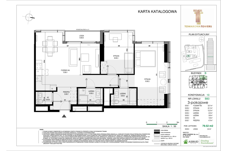 Apartament 79,52 m², piętro 10, oferta nr B.083