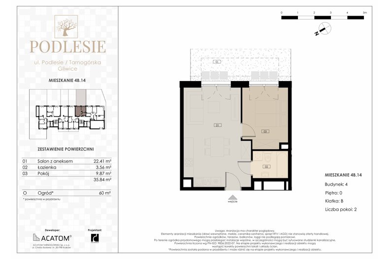Apartament wakacyjny 35,84 m², parter, oferta nr 4B.14