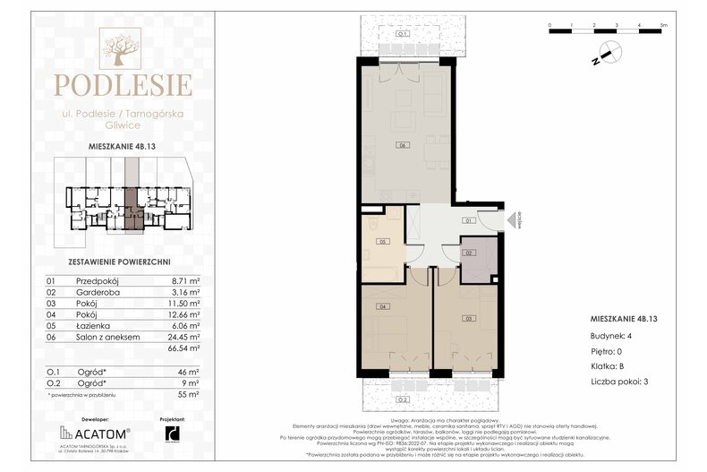 Apartament wakacyjny 66,54 m², parter, oferta nr 4B.13